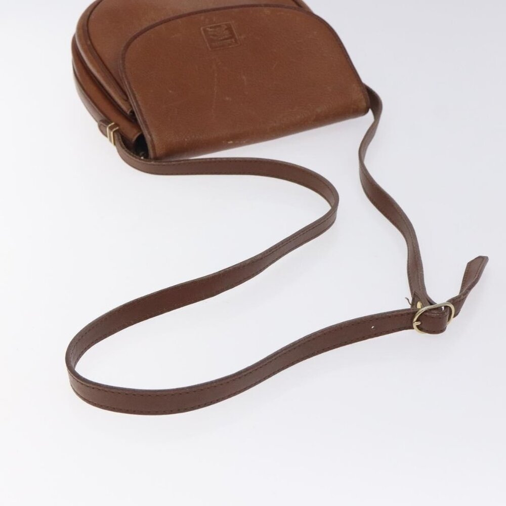 Authentic BURBERRY Shoulder Bag Leather Brown Gold - Picture 14 of 16